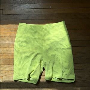 Fabletics Neon Yellow Bike Shorts